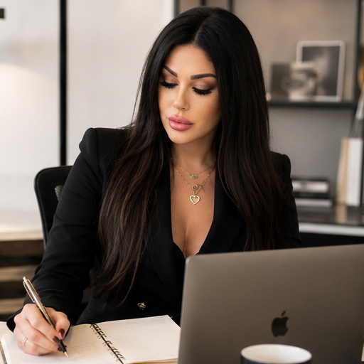 Romy Mittler at her desk
